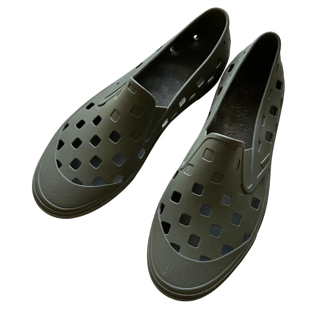 Vans Men's Slip On TRK Rubber Shoes Size 13 Green Water Trail Hiking Beach River
